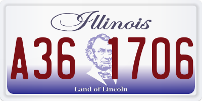 IL license plate A361706