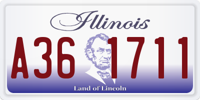 IL license plate A361711