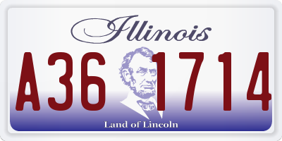IL license plate A361714