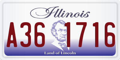 IL license plate A361716