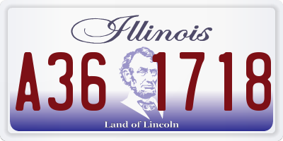 IL license plate A361718