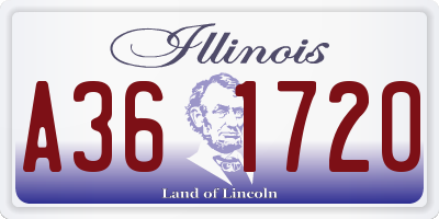 IL license plate A361720