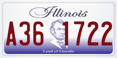 IL license plate A361722