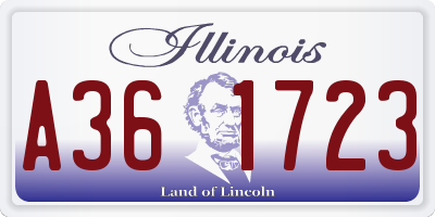 IL license plate A361723