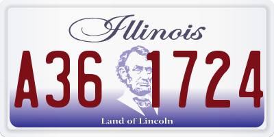 IL license plate A361724