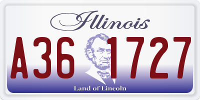 IL license plate A361727