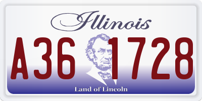 IL license plate A361728