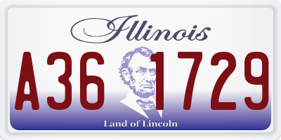IL license plate A361729