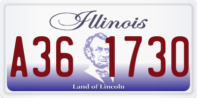 IL license plate A361730