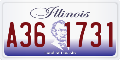 IL license plate A361731