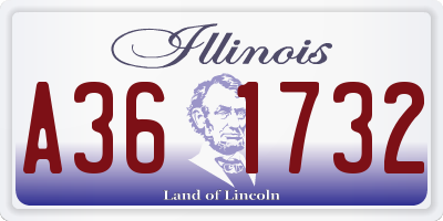 IL license plate A361732