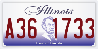 IL license plate A361733