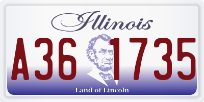 IL license plate A361735