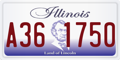 IL license plate A361750