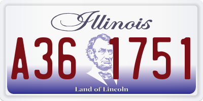 IL license plate A361751