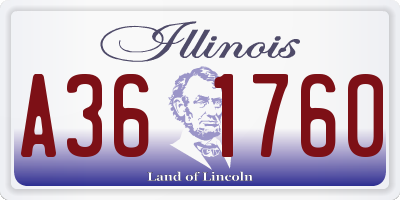 IL license plate A361760