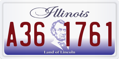 IL license plate A361761