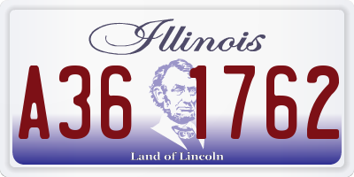 IL license plate A361762