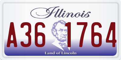 IL license plate A361764