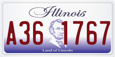 IL license plate A361767
