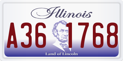 IL license plate A361768