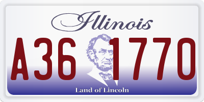 IL license plate A361770