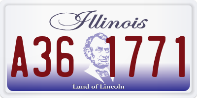 IL license plate A361771