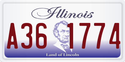 IL license plate A361774