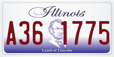IL license plate A361775