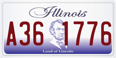 IL license plate A361776