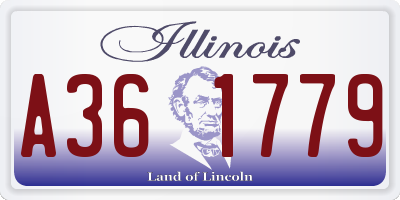 IL license plate A361779