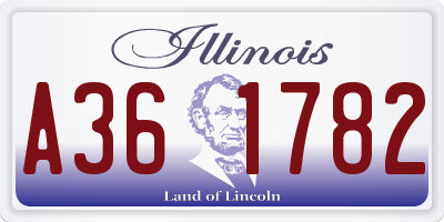 IL license plate A361782