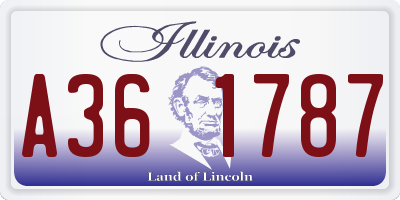 IL license plate A361787