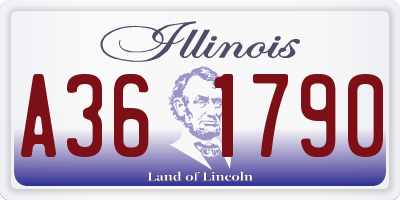 IL license plate A361790