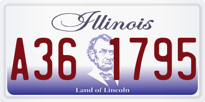 IL license plate A361795