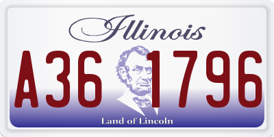 IL license plate A361796