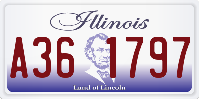 IL license plate A361797