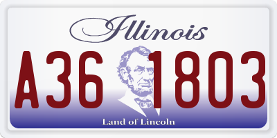 IL license plate A361803
