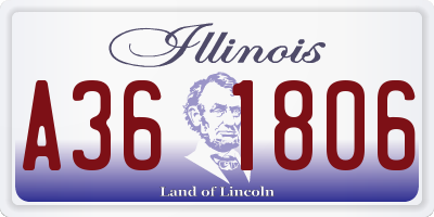 IL license plate A361806