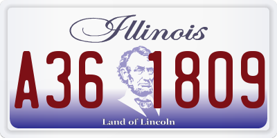 IL license plate A361809