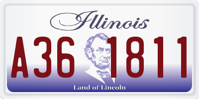 IL license plate A361811