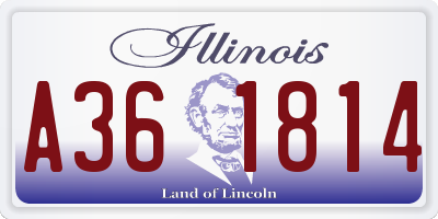 IL license plate A361814
