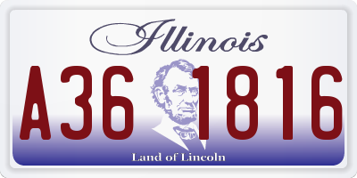 IL license plate A361816