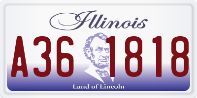 IL license plate A361818