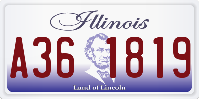 IL license plate A361819
