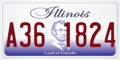 IL license plate A361824