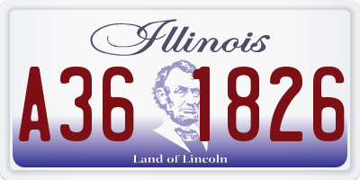 IL license plate A361826
