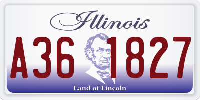 IL license plate A361827