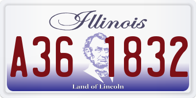 IL license plate A361832