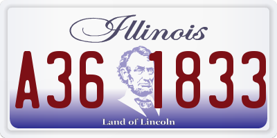 IL license plate A361833